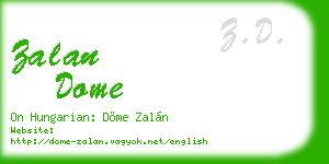 zalan dome business card